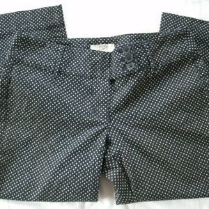 LOFT Capri Pants Polka Dot Cropped Marisa Navy Size 0P Petite
